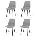 Chaises de salle à manger modernes en tissu (lot de 4) - 34x18x18