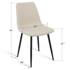 Chaises de salle à manger modernes en tissu (lot de 4) - 34x18x18