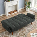 Divano letto futon da 191,5 cm (75,39 pollici), divano letto imbottito convertibile con schienale trapuntato sdoppiato reclinabile