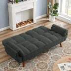 Divano letto futon da 191,5 cm (75,39 pollici), divano letto imbottito convertibile con schienale trapuntato sdoppiato reclinabile