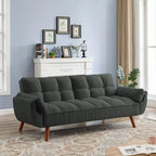 Divano letto futon da 191,5 cm (75,39 pollici), divano letto imbottito convertibile con schienale trapuntato sdoppiato reclinabile