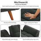 Divano letto futon da 191,5 cm (75,39 pollici), divano letto imbottito convertibile con schienale trapuntato sdoppiato reclinabile