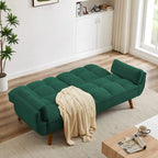 Divano letto futon da 191,5 cm (75,39 pollici), divano letto imbottito convertibile con schienale trapuntato sdoppiato reclinabile