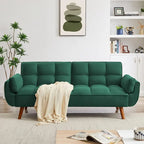 Divano letto futon da 191,5 cm (75,39 pollici), divano letto imbottito convertibile con schienale trapuntato sdoppiato reclinabile