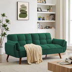 Divano letto futon da 191,5 cm (75,39 pollici), divano letto imbottito convertibile con schienale trapuntato sdoppiato reclinabile