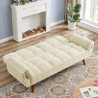 Divano letto futon da 191,5 cm (75,39 pollici), divano letto imbottito convertibile con schienale trapuntato sdoppiato reclinabile