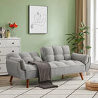Divano letto futon da 191,5 cm (75,39 pollici), divano letto imbottito convertibile con schienale trapuntato sdoppiato reclinabile