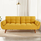 Divano letto futon da 191,5 cm (75,39 pollici), divano letto imbottito convertibile con schienale trapuntato sdoppiato reclinabile