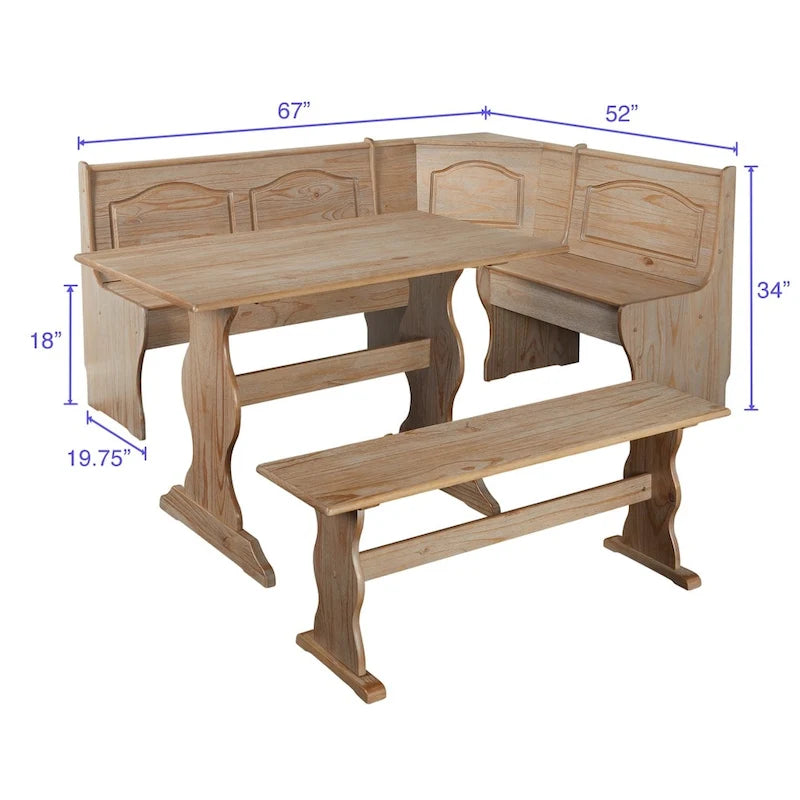 Set da pranzo Simple Living Knox Nook 3 pezzi