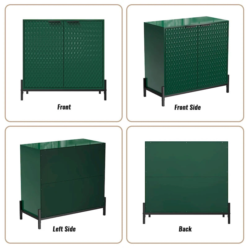 Clihome Buffet Commode de Rangement Moderne Brillant