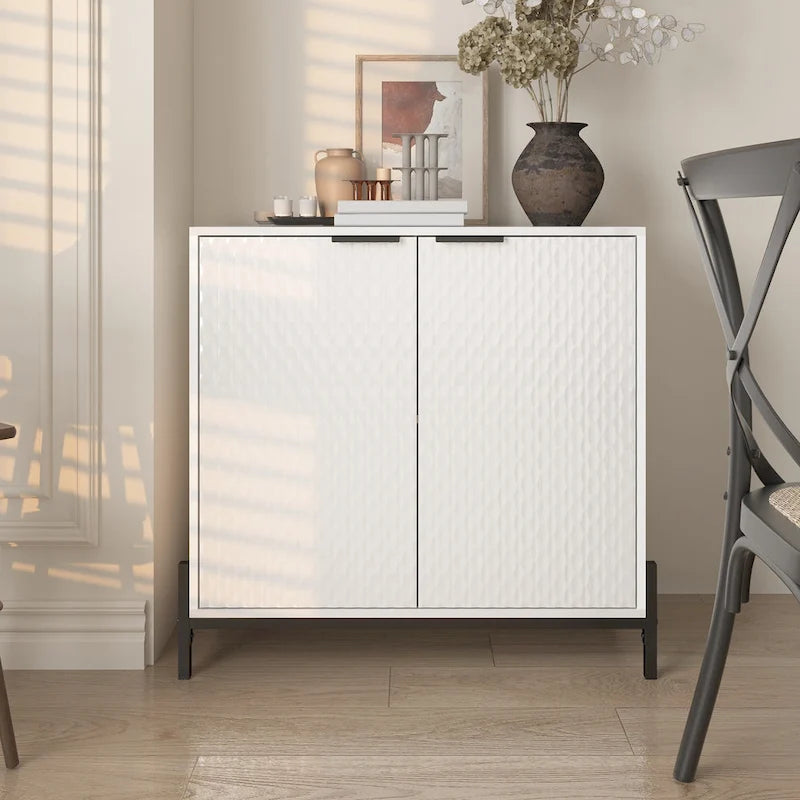 Clihome Buffet Commode de Rangement Moderne Brillant