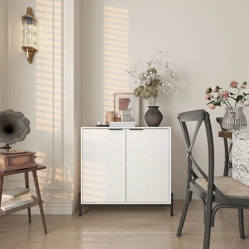 Clihome Buffet Commode de Rangement Moderne Brillant