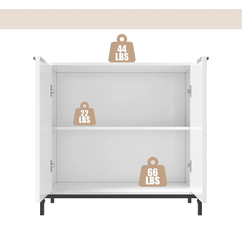 Clihome Buffet Commode de Rangement Moderne Brillant