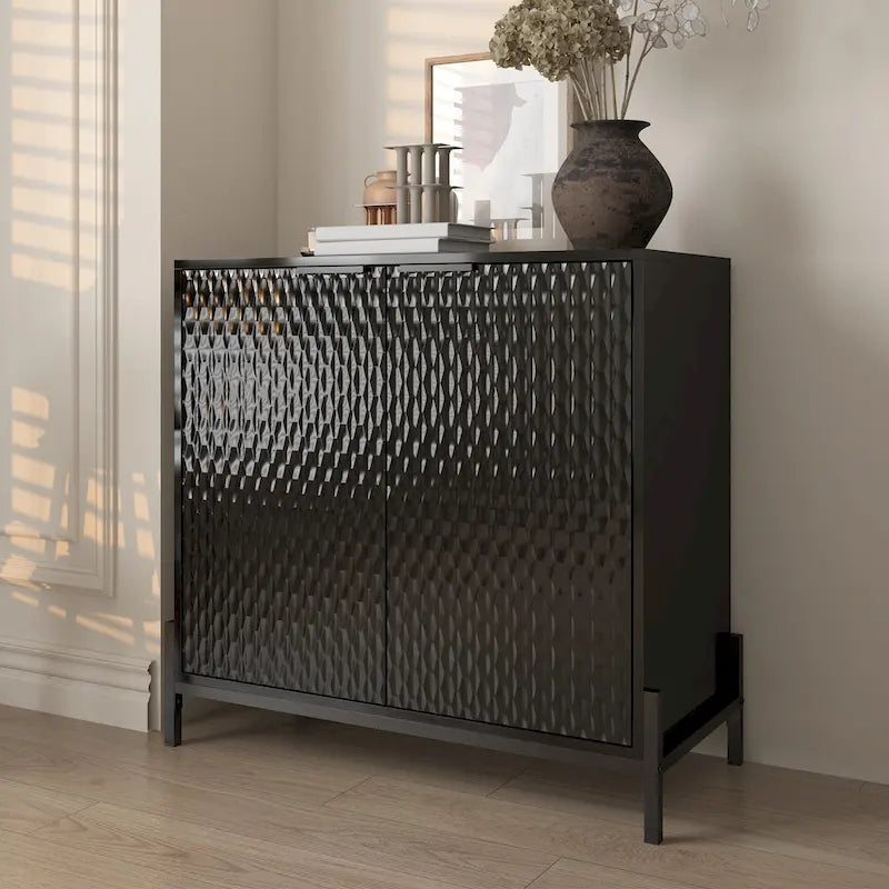 Clihome Buffet Commode de Rangement Moderne Brillant