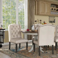 Sedie da pranzo Tays in lino trapuntato con schienale ad ali (Set di 2) di Furniture of America