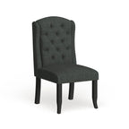 Sedie da pranzo Tays in lino trapuntato con schienale ad ali (Set di 2) di Furniture of America