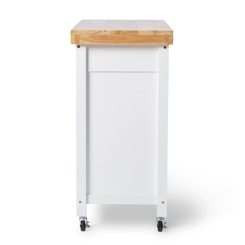 Carrello da cucina su rotelle in legno di gomma naturale Macaulay Copper Grove