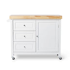 Carrello da cucina su rotelle in legno di gomma naturale Macaulay Copper Grove