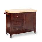 Carrello da cucina su rotelle in legno di gomma naturale Macaulay Copper Grove