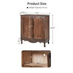 Pallantium 34Tall-2 Mobiletto d'Appoggio in Stile Rustico con 2 Ante di HULALA HOME