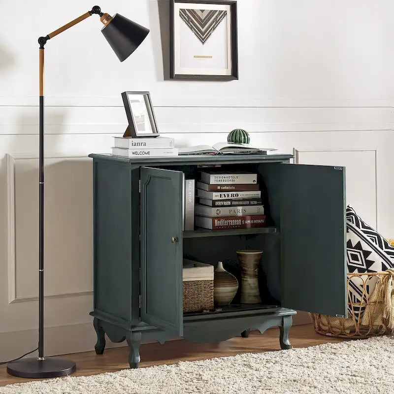 Pallantium 34Tall-2 Mobiletto d'Appoggio in Stile Rustico con 2 Ante di HULALA HOME
