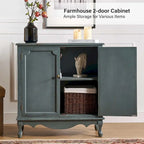 Pallantium 34Tall-2 Mobiletto d'Appoggio in Stile Rustico con 2 Ante di HULALA HOME