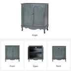 Pallantium 34Tall-2 Mobiletto d'Appoggio in Stile Rustico con 2 Ante di HULALA HOME