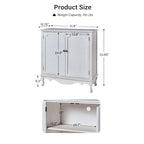 Pallantium 34Tall-2 Mobiletto d'Appoggio in Stile Rustico con 2 Ante di HULALA HOME