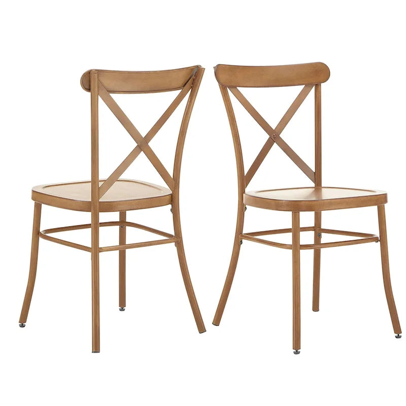 Chaises de salle à manger en métal Pompey (Lot de 2) par iNSPIRE Q Classic