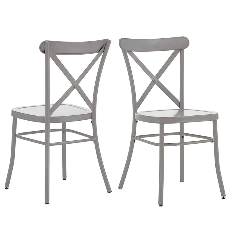 Chaises de salle à manger en métal Pompey (Lot de 2) par iNSPIRE Q Classic