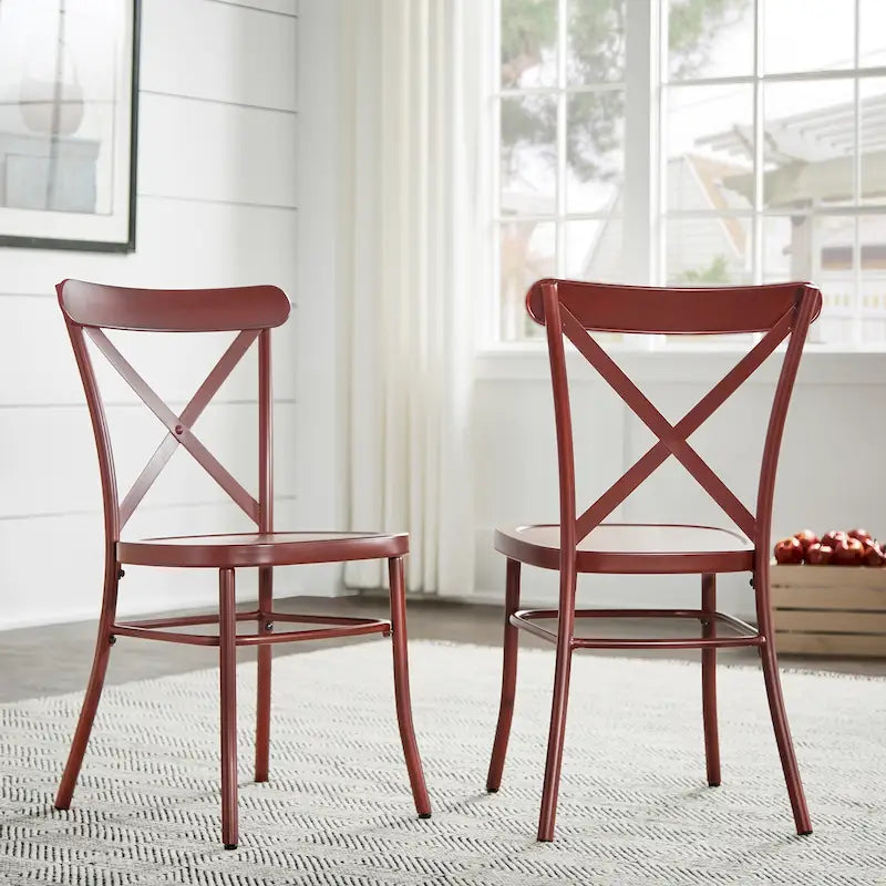 Chaises de salle à manger en métal Pompey (Lot de 2) par iNSPIRE Q Classic