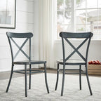Chaises de salle à manger en métal Pompey (Lot de 2) par iNSPIRE Q Classic