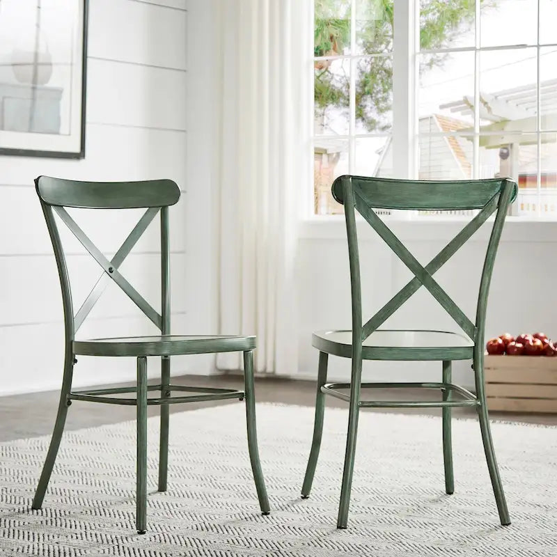 Chaises de salle à manger en métal Pompey (Lot de 2) par iNSPIRE Q Classic