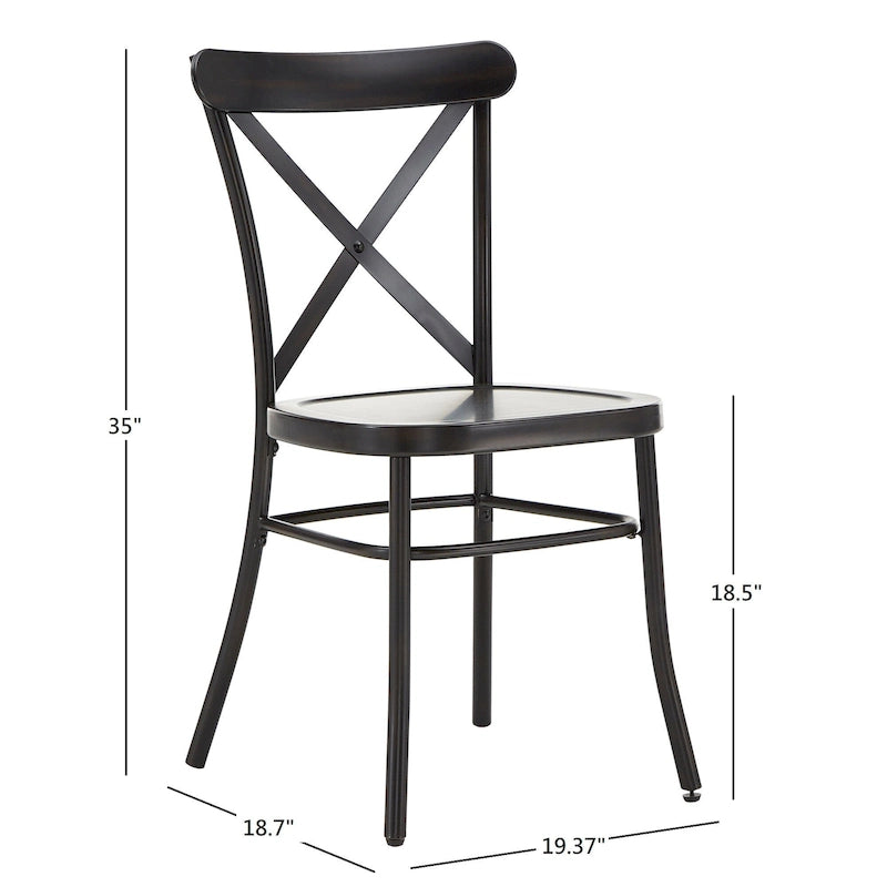 Chaises de salle à manger en métal Pompey (Lot de 2) par iNSPIRE Q Classic
