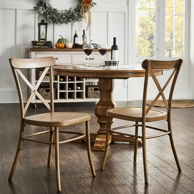 Chaises de salle à manger en métal Pompey (Lot de 2) par iNSPIRE Q Classic