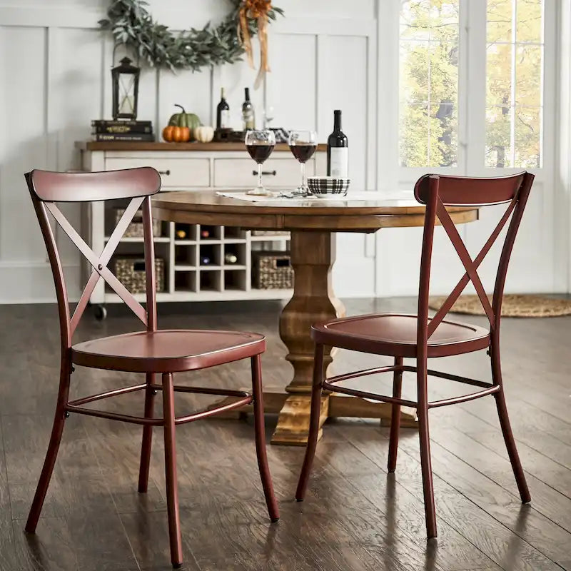 Chaises de salle à manger en métal Pompey (Lot de 2) par iNSPIRE Q Classic