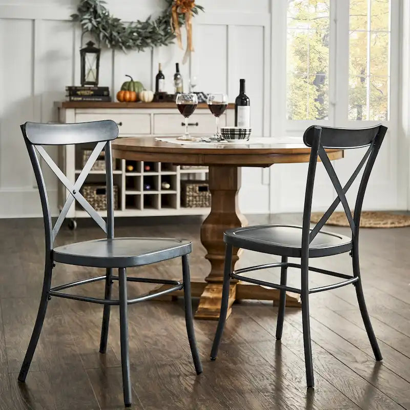 Chaises de salle à manger en métal Pompey (Lot de 2) par iNSPIRE Q Classic