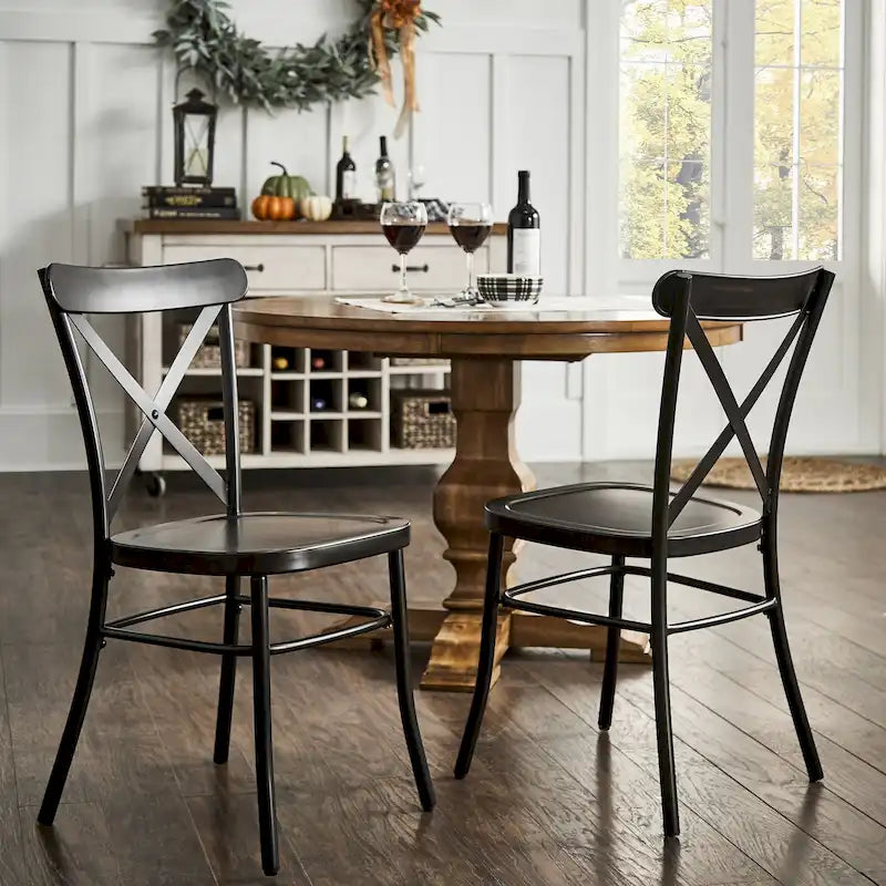 Chaises de salle à manger en métal Pompey (Lot de 2) par iNSPIRE Q Classic