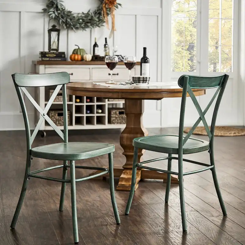 Chaises de salle à manger en métal Pompey (Lot de 2) par iNSPIRE Q Classic