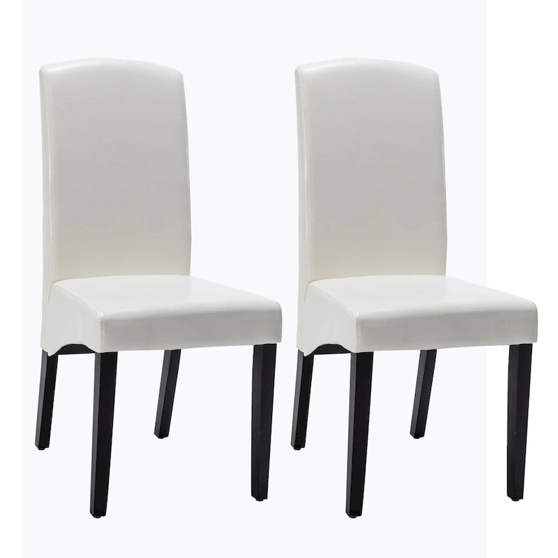 Sedia da pranzo moderna in similpelle, 2 pezzi