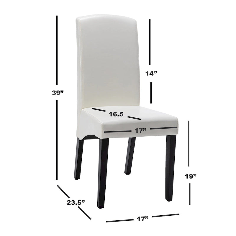 Sedia da pranzo moderna in similpelle, 2 pezzi