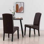 Sedia da pranzo moderna in similpelle, 2 pezzi