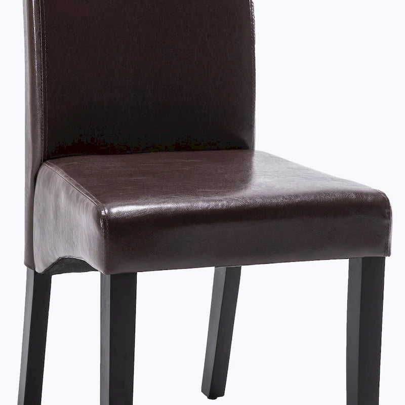 Sedia da pranzo moderna in similpelle, 2 pezzi