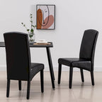 Sedia da pranzo moderna in similpelle, 2 pezzi