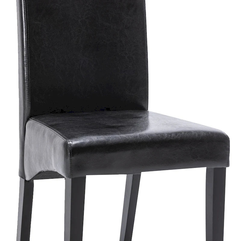 Sedia da pranzo moderna in similpelle, 2 pezzi