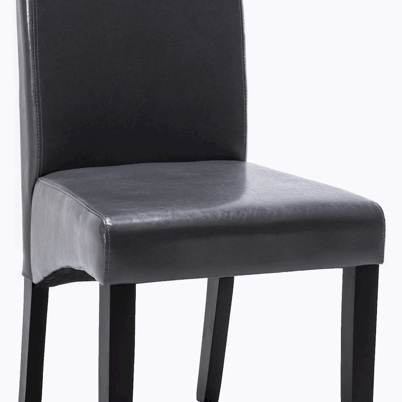 Sedia da pranzo moderna in similpelle, 2 pezzi
