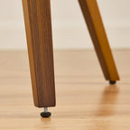 Sedia da pranzo Art Leon Mid-century Modern in similpelle e legno curvato