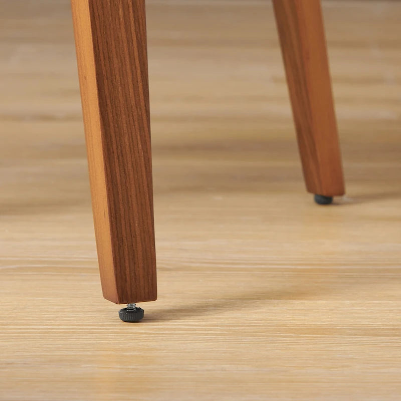 Sedia da pranzo Art Leon Mid-century Modern in similpelle e legno curvato