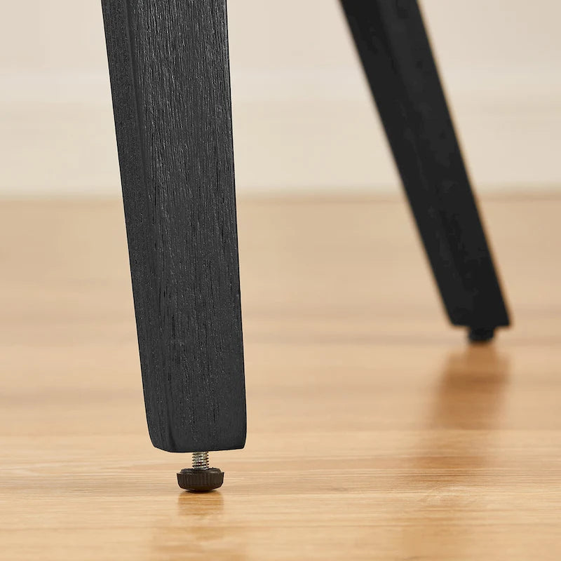 Sedia da pranzo Art Leon Mid-century Modern in similpelle e legno curvato