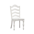 Set da 6 pezzi con tavolo con gambe Magnolia Manor Antico Bianco Effetto Legno Invecchiato